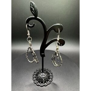 Hematite Beaded Dangle Earrings
